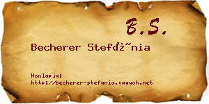Becherer Stefánia névjegykártya